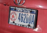 Red Sox license plate - issued by New York