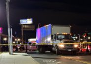 Box truck involved in Sullivan Square crash