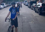 Creating an ad-hoc bike lane on Charles Street on Beacon Hill