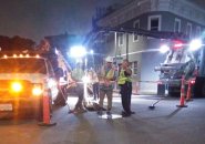 Eversource workers on K Street in South Boston