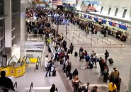 Long line at Delta this morning