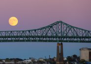 Moon rising over the Tobin Bridge