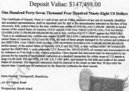 Chamber's alleged certificate of deposit