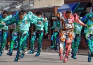 Bolivian dancers in Roslindale Day parade