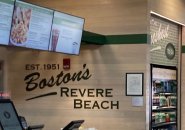 Kelly's at Logn Airport proclaims itself as being from Boston's Revere Beach