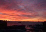 Sunrise over Boston Harbor