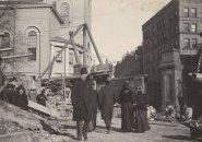 Park and Tremont during construction of the nation's first subway