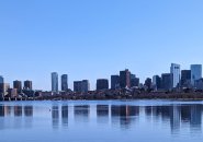 Downtown Boston reflected in the Charles River