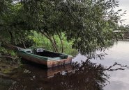 Abandoned boat at Millennium Park canoe launch