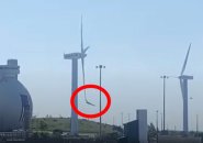 Damaged wind turbine after May 29, 2023 incident
