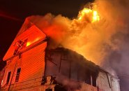 67 Ashford St. on fire
