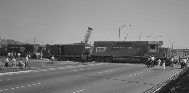 Locomotive on the Southeast Expressway
