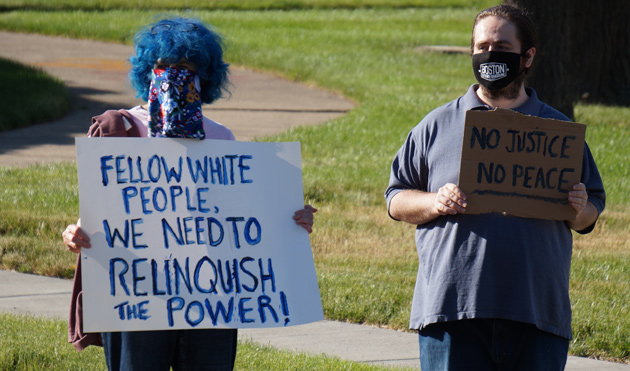 Sign: Fellow white people